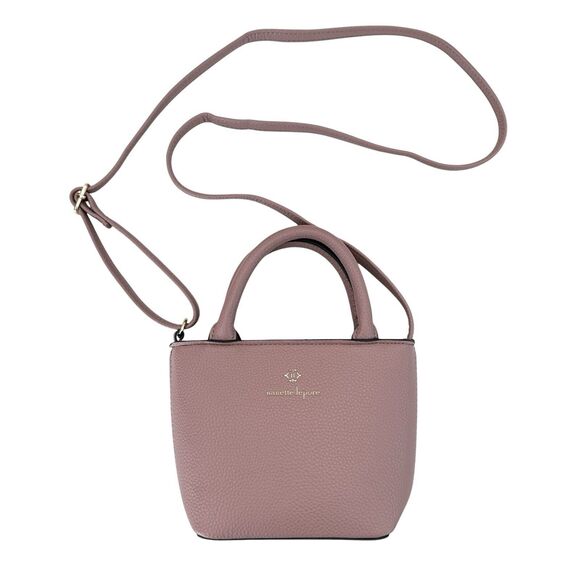 Nanette Lepore Mini Crossbody Bag Blush Pink Vegan Preppy Classic Minimal - Picture 3 of 16